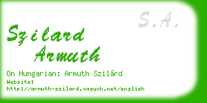szilard armuth business card